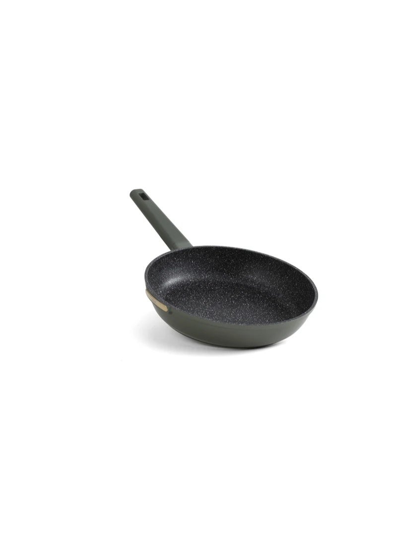 Julia Elite Top Frypan 28cm - Olive Green - Black Granite Non-Stick - Induction Ready - Image 3
