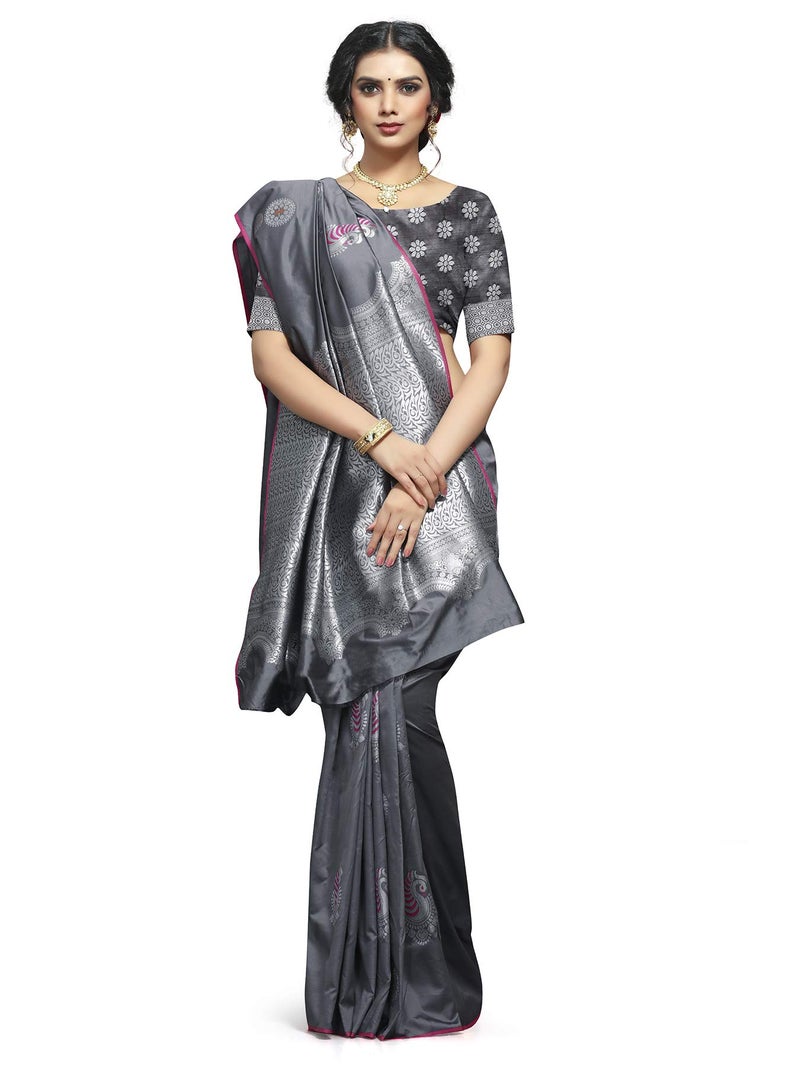 Shiv Textiles Women Banarasi Silk Saree. - Image 4