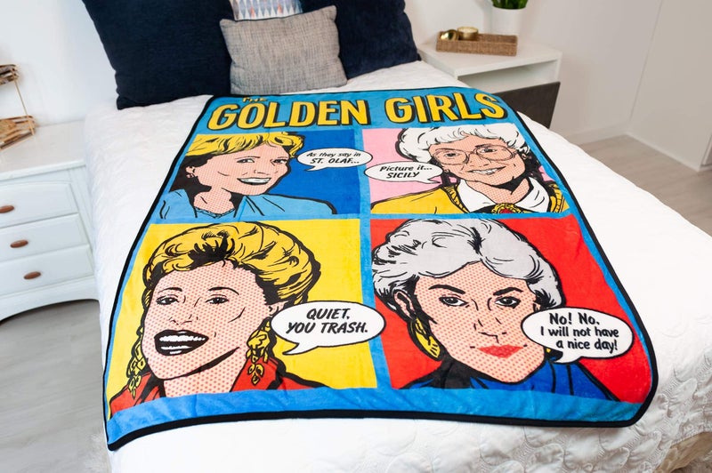 JUST FUNKY The Golden Girls Pop-Art Gallery Throw Blanket | Features Famous Golden Girls Quotes | Large Golden Girls Blanket | 60 x 45 Inches - Image 5