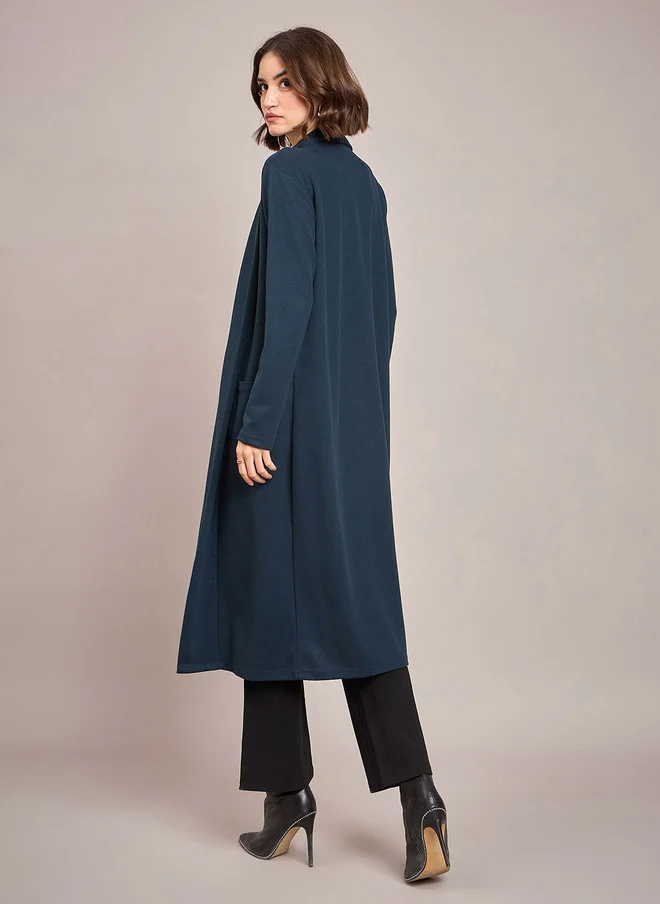 SASSAFRAS  Teal Longline Shrug for Women  | Best Price UAE