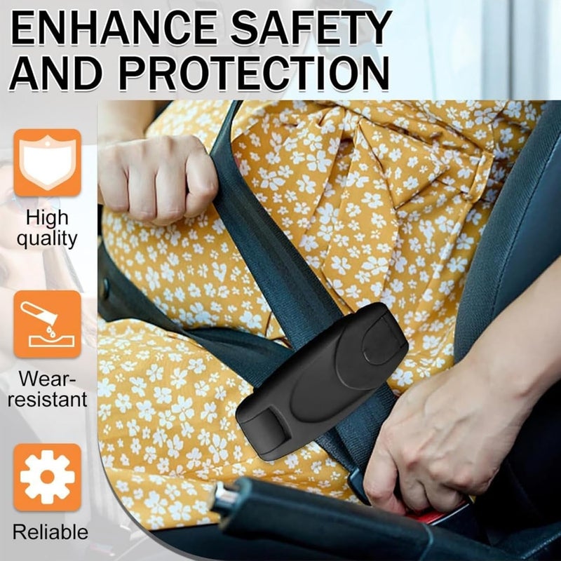 CBOFOL 2PCS Universal Car Seat Belt Clip - Adjustable Shoulder Belt Positioning Clips for Safety and Comfort - Image 3