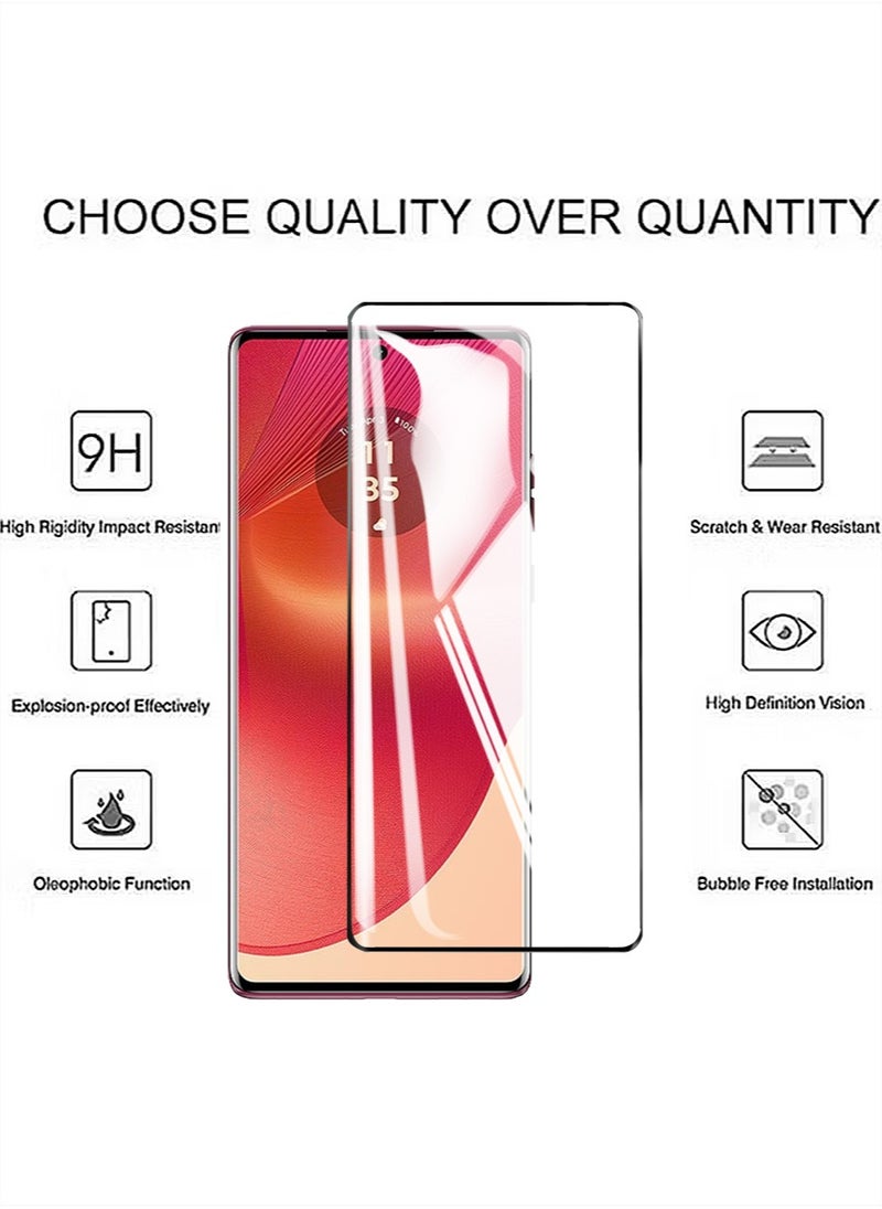 3 PCS  Motorola Edge 50 Fusion Screen Protector, 9H Tempered Glass Screen Protector Motorola Edge 50 Fusion , Case Friendly, Easy Installation,Anti-Scratch Film