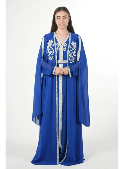 AL BENT AL SHARQIEH embroidered chiffon kaftan dress