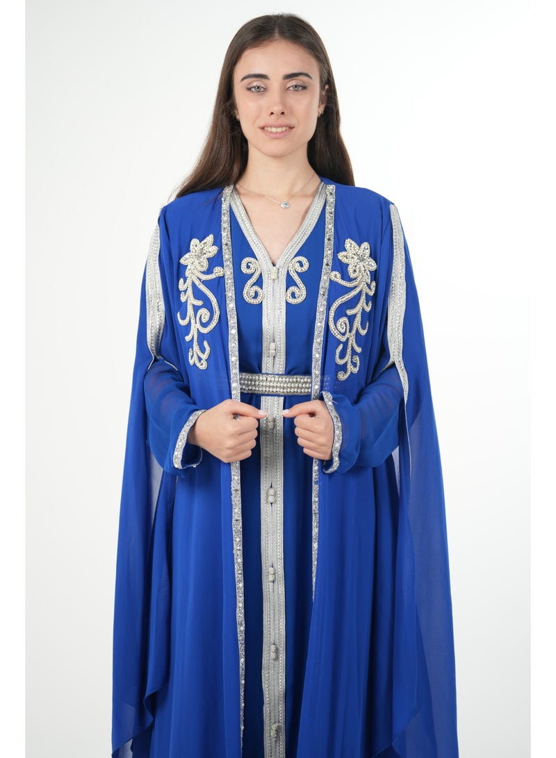 البنت الشرقية قفطان مغربي مطرز جلابية نسائية - Image 2