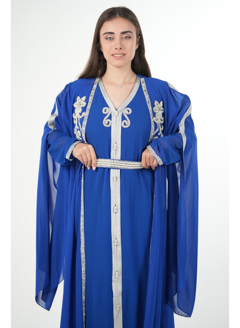 البنت الشرقية قفطان مغربي مطرز جلابية نسائية - Image 3