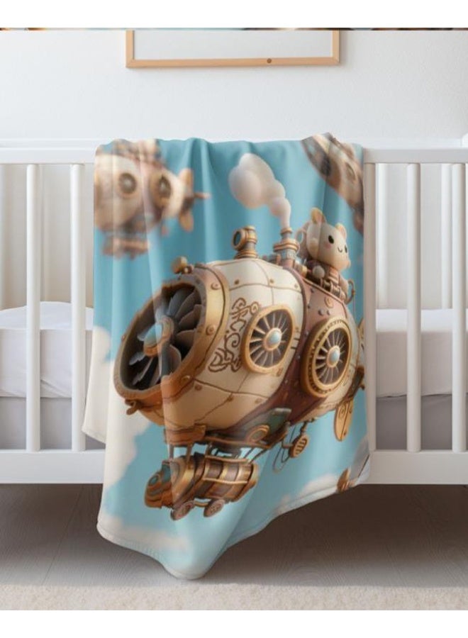 general Children's or student cartoon flannel thin blanket (warm and comfortable, suitable for sleep, games) 100cm*150cm - 129 - Image 1