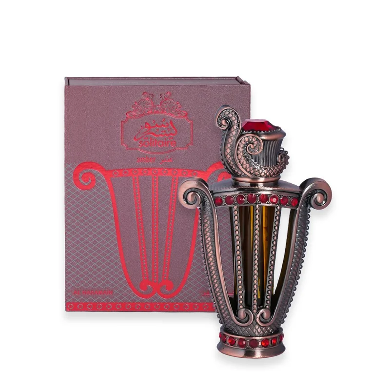 Al Haramain Solitaire Amber 12ml | Concentrated Perfume Oil | Bold, Warm & Long-Lasting | Unisex Fragrance