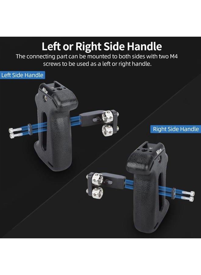 Nitze Adjustable Plastic Side Handle Grip Universal Camera Cage Handle with Cold Shoe Mount for Camera Cage Shoulder Mount Support - PA22-E - Image 3