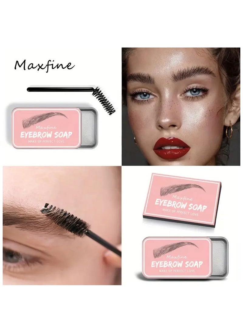 Maxfine Waterproof Eyebrows Soap, Long Lasting Brows Gel Waterproof Eyebrow Styling Pomade Eyebrow Wax For Makeup  - Image 3