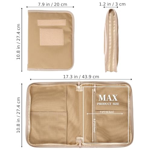 VEPKOIT Tactical Notebook Cover with Zippered for Folders, Large OCP Binder Planner Tactical Portfolio Organizer Cover, 7" x 9" Weatherproof Handbook Cover - Coyote A5 Notebook Binder Cover (Cover Only) - Image 3