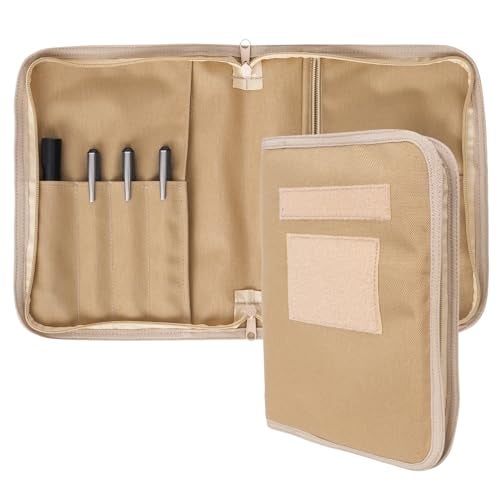 VEPKOIT Tactical Notebook Cover with Zippered for Folders, Large OCP Binder Planner Tactical Portfolio Organizer Cover, 7" x 9" Weatherproof Handbook Cover - Coyote A5 Notebook Binder Cover (Cover Only) - Image 1