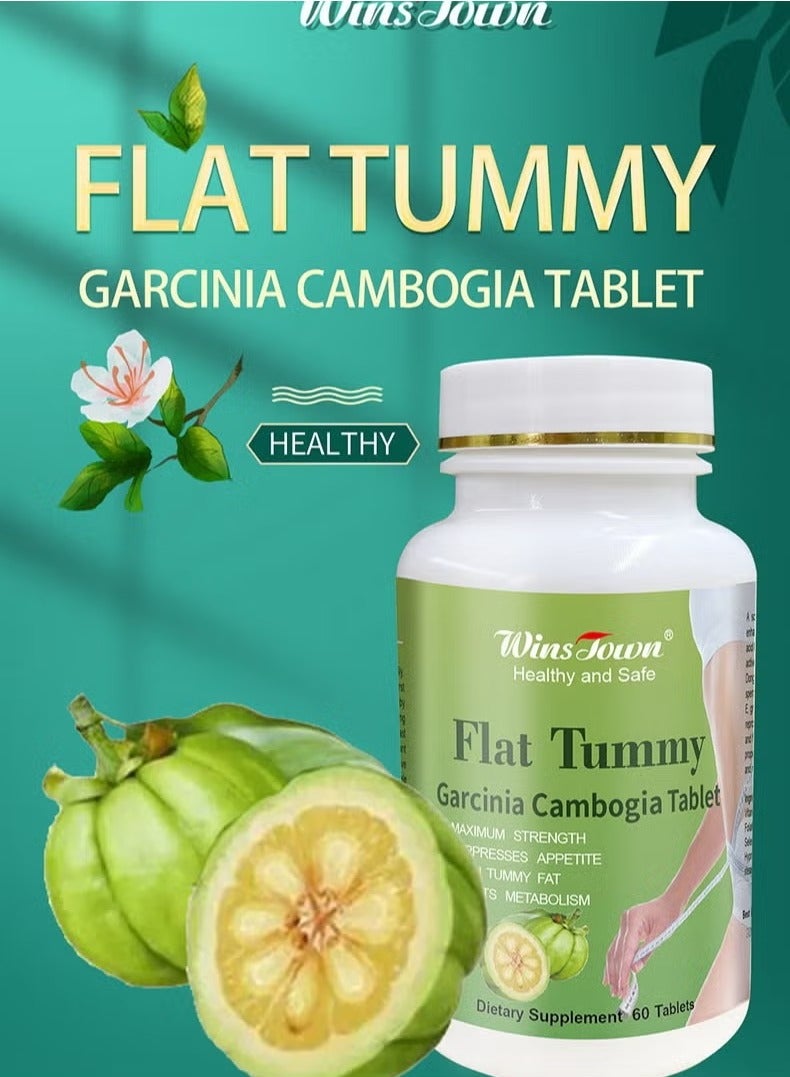 Wins Town Slim Flat Tummy Tablets,Detox Tummy Flat Tummy Garcinia Cambogia Tablets, Slimming Diet Digestion,Metabolism,Flat Tummy Garcinia , Safe Anti Aging Weight Loss Pills Fat Burn And Slimming 60 Tablets ﻿  - Image 2