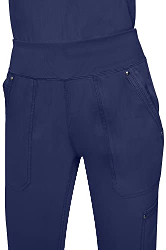 Healing Hands Women's Scrub Pant Tori Cargo Bottoms with 5 Pockets and 2-Way Stretch Fabric 9133P, M Petite, Navy - Image 5