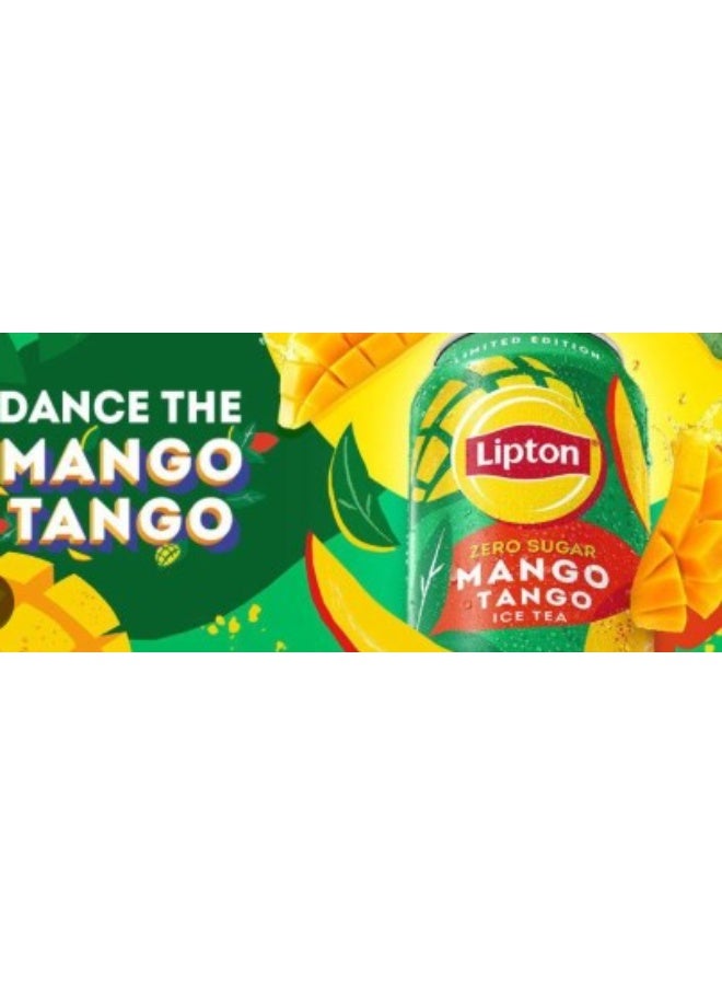 ليبتون شاي ليبتون المثلج بدون سكر، نكهة مانجو تانجو، شاي أخضر، إصدار محدود، علبة 320 مل (حجم العبوة) - Image 3