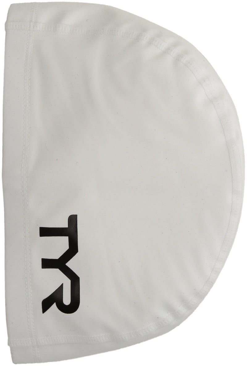 TYR Silicone Comfort Swim Cap, White, One Size - Image 1