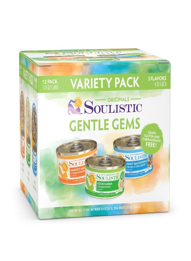 Soulistic طعام القطط الرطب من سوليستيك أوريجينالز، تشكيلة جنتل جيمز، علبة 3 أونصة، عبوة من 12 علبة - Image 1