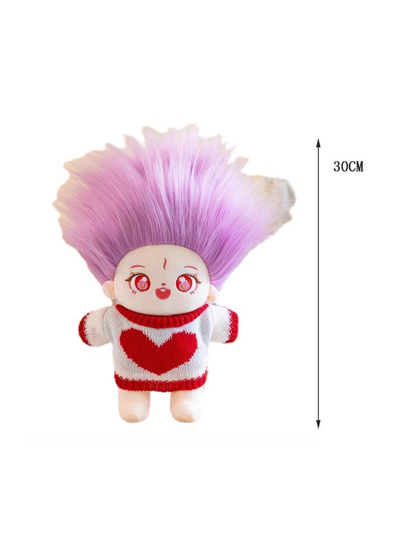 دمية محشوة ناعمة على شكل سترة كرتونية لطيفة للبنات والأولاد من جميع الأعمار (الطراز أ) بطول 30 سم - Image 2