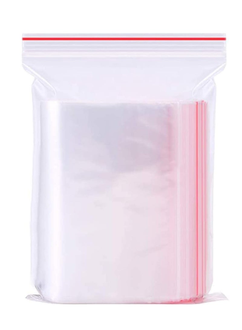 100 Resealable Clear Plastic Bags Set Zip Lock Storage Pouches For Storage Multiuse Self Locking Zipper Bag No. 10 Size 280 * 310 MM - Image 2
