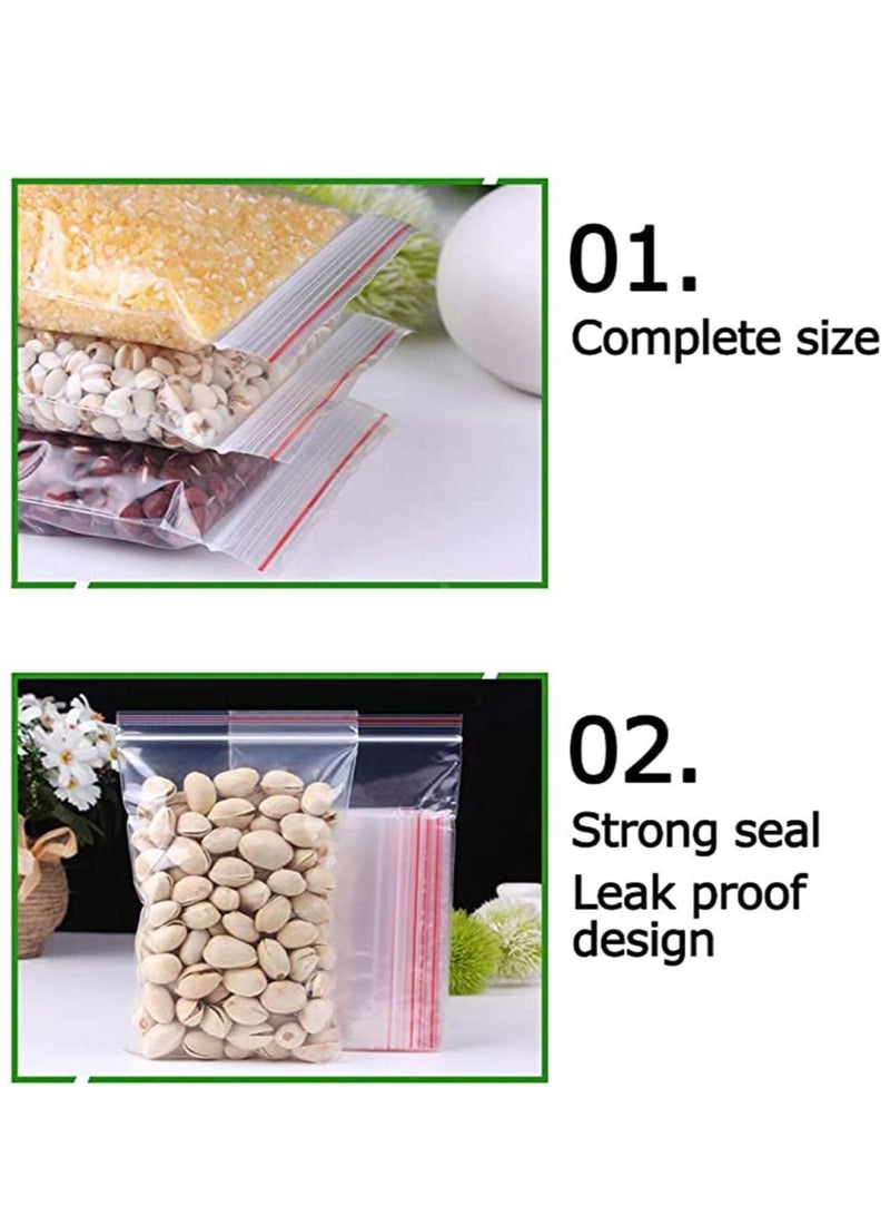 100 Resealable Clear Plastic Bags Set Zip Lock Storage Pouches For Storage Multiuse Self Locking Zipper Bag No. 10 Size 280 * 310 MM - Image 4