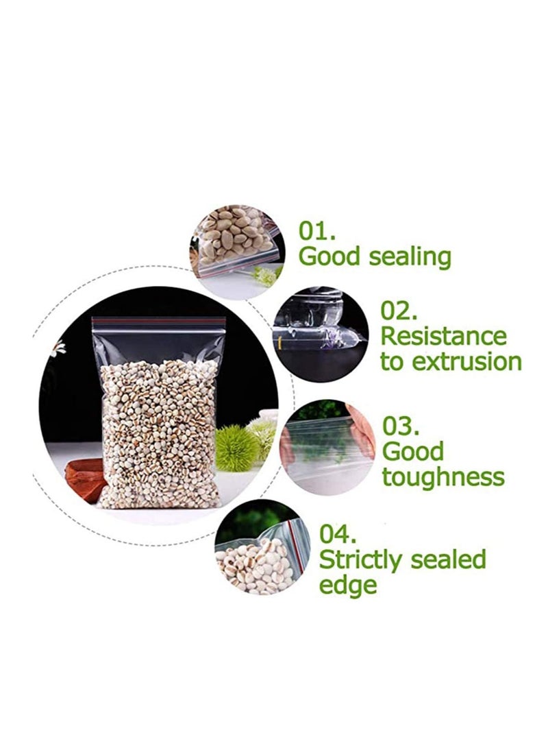 100 Resealable Clear Plastic Bags Set Zip Lock Storage Pouches For Storage Multiuse Self Locking Zipper Bag No. 10 Size 280 * 310 MM - Image 5