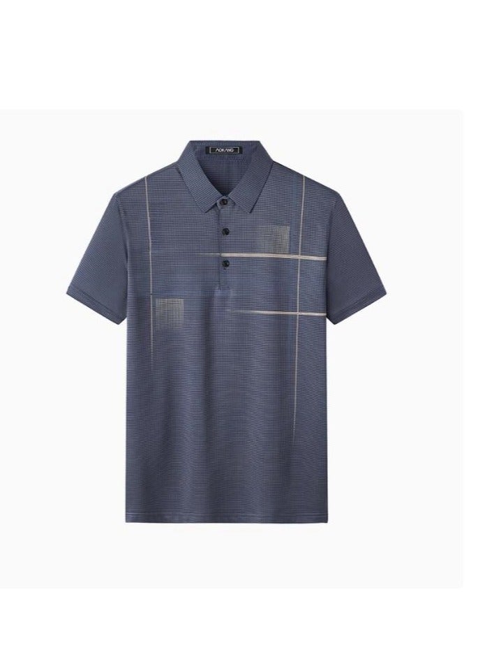 AOKANG Men's Elastic Breathable Short Sleeve Polo - Image 1