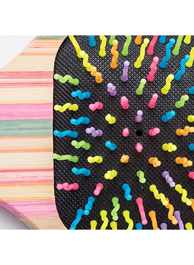win sun Winsun Natural Bamboo Hair Brush Natural Rainbow Bamboo Paddle Hair Brush With Colorful Nylon Pins Good Massage And Anti Static Detangling Hair Brush For Woman Girls And Kids For All Hair Types. - Image 5