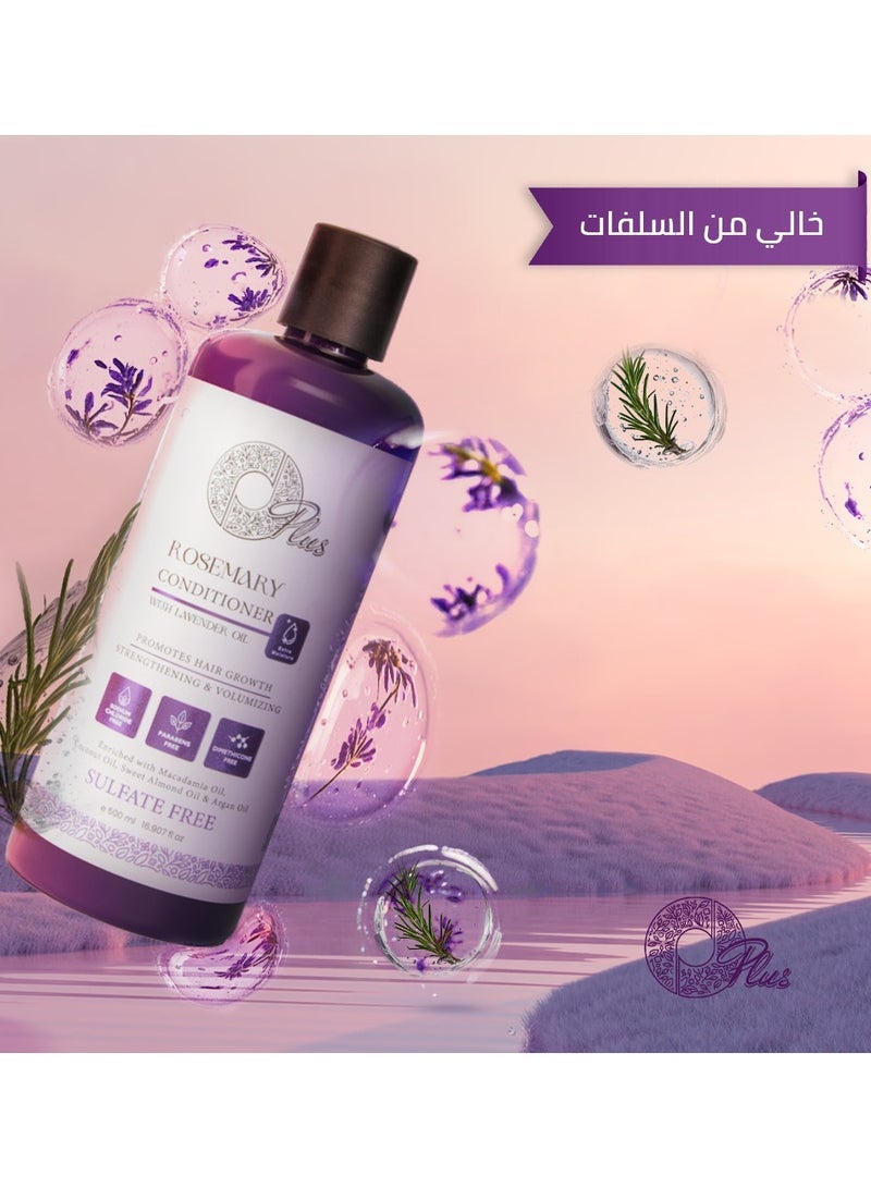 OPlus Rosemary & Lavender Sulfate-Free Conditioner 500ml - Hair Growth Formula - Image 5