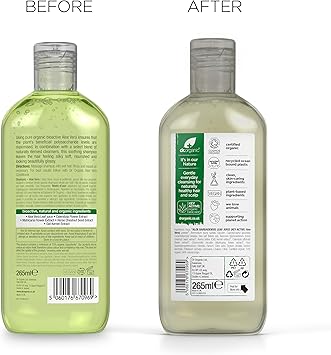 dr.organic Dr Organic Aloe Vera Shampoo Soothing All Hair Types Natural Vegan CrueltyFree Paraben SLSFree Recyclable Recycled Ocean Bound Plastic Certified Organic 265ml Packaging may vary - Image 5