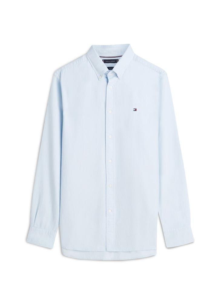 TOMMY HILFIGER Brushed Linen Twill Regular Fit Shirt - Image 5