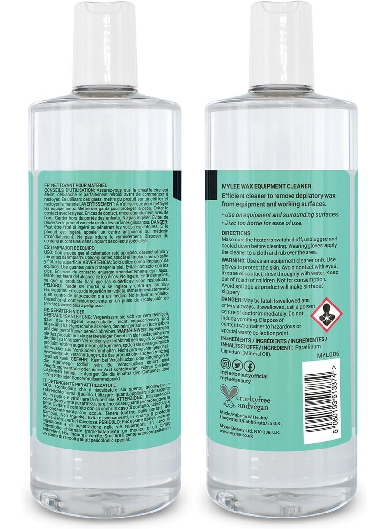 mylee Professional Wax Equipment Container Cleaner 500ml, For Removing Spilled Wax and Residue from Wax Warmer Bucket Pot and Other Working Surfaces - Image 5