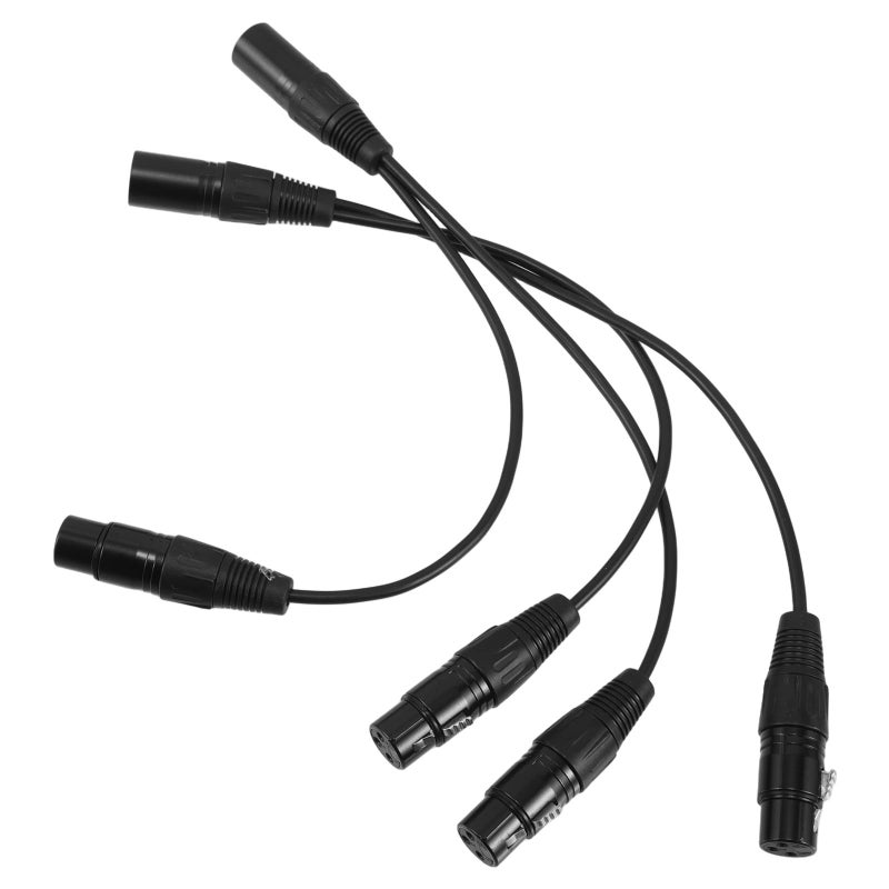 2 Pack XLR Male to Dual Female Balanced Microphone Splitter Cable for Audio Mixer Speaker - Image 2