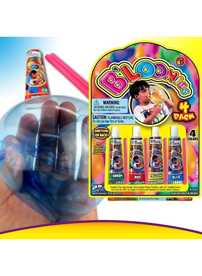 جا-رو مجموعة متنوعة من بالونات بلونيز البلاستيكية 4 (4 أنابيب في عبوة واحدة) لعبة صنع فقاعات بلونيز الأصلية الرائعة ألعاب كلاسيكية كلاسيكية للأطفال والكبار. لعبة فيدجيت مفضلة للحفلات لأعياد ميلاد الأطفال. 7711ج - Image 2
