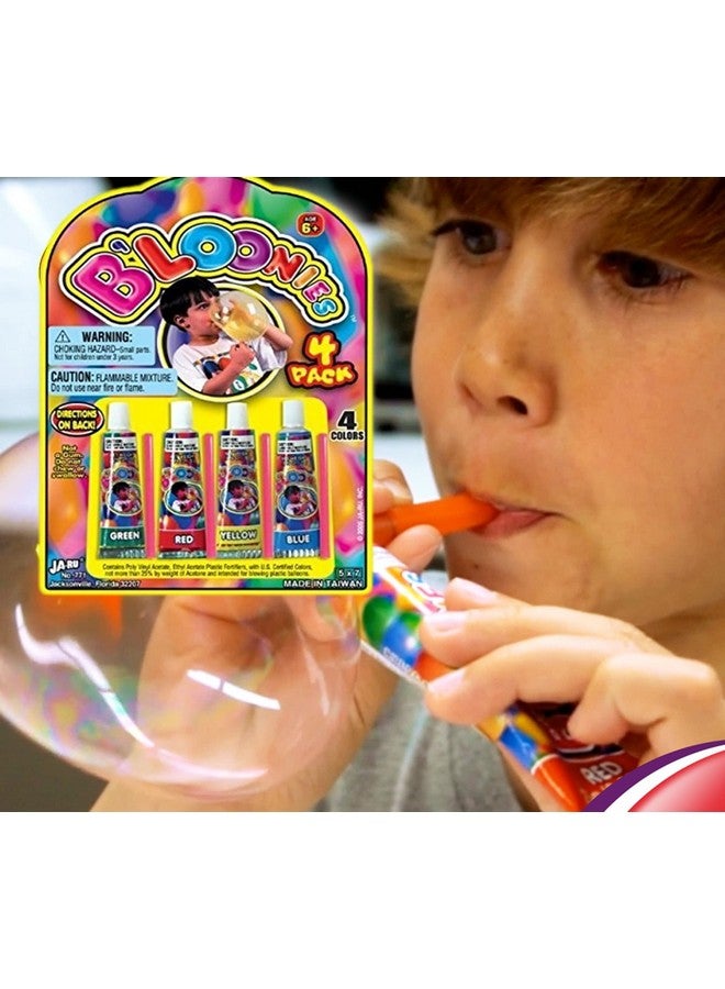 جا-رو مجموعة متنوعة من بالونات بلونيز البلاستيكية 4 (4 أنابيب في عبوة واحدة) لعبة صنع فقاعات بلونيز الأصلية الرائعة ألعاب كلاسيكية كلاسيكية للأطفال والكبار. لعبة فيدجيت مفضلة للحفلات لأعياد ميلاد الأطفال. 7711ج - Image 3