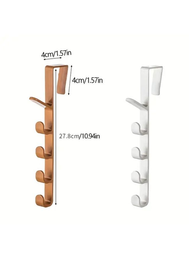 Black Over Door Hanger Heavy Duty No Screws Installation Space Saving Organizer - Image 5