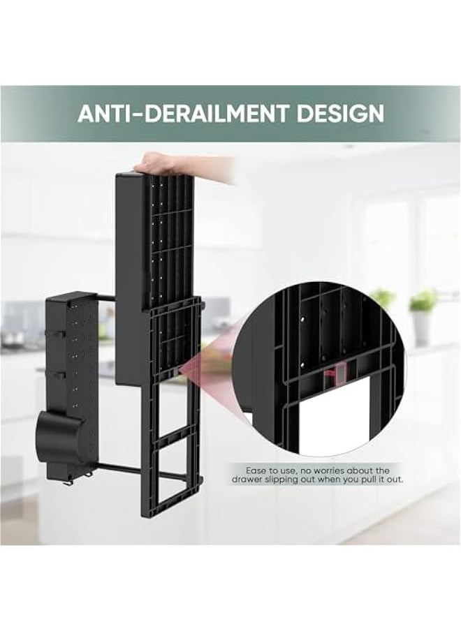 HOOKOR - 2 Pack Under Sink Organiser,2-Tier Pull Out Cabinet Organizer, Slide Out Sink Shelf Cabinet Storage Shelves, Under Sink Storage for Kitchen Sink Cupboard Bathroom Laundry - Image 1