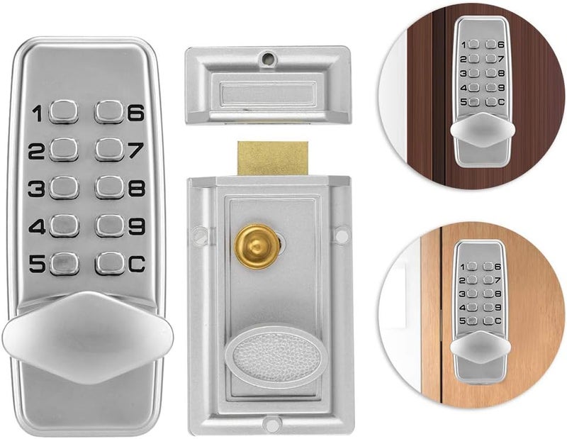 klarako Digital Mechanical Password Door Lock, 2-4 Digits Mini Mechanical Code Lock Password Security Coded Lock Keyless Door Lock Knob for Home Security - Image 3
