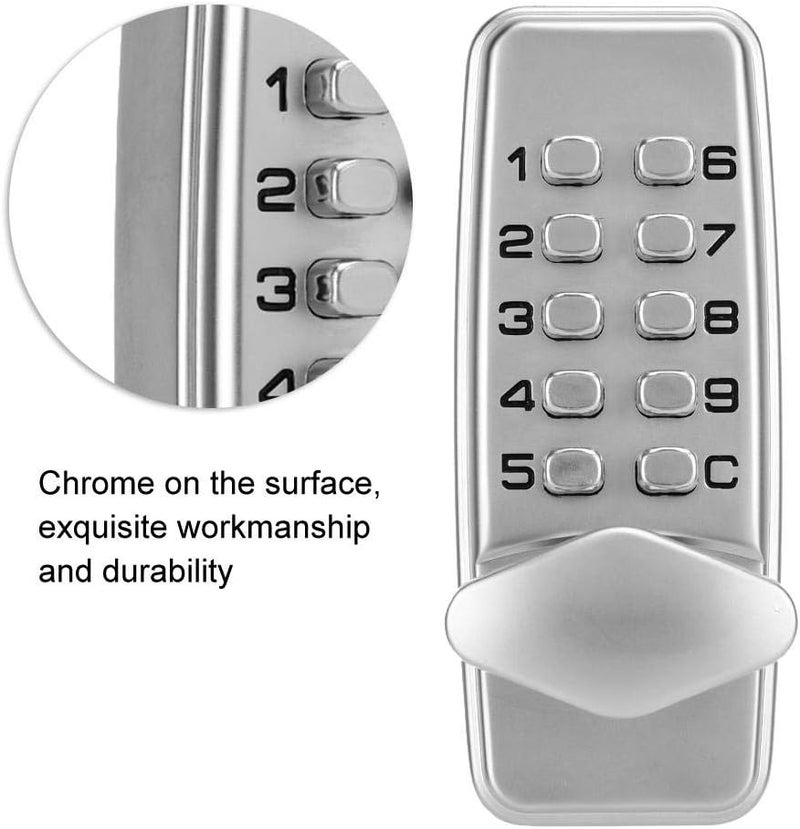 klarako Digital Mechanical Password Door Lock, 2-4 Digits Mini Mechanical Code Lock Password Security Coded Lock Keyless Door Lock Knob for Home Security - Image 2