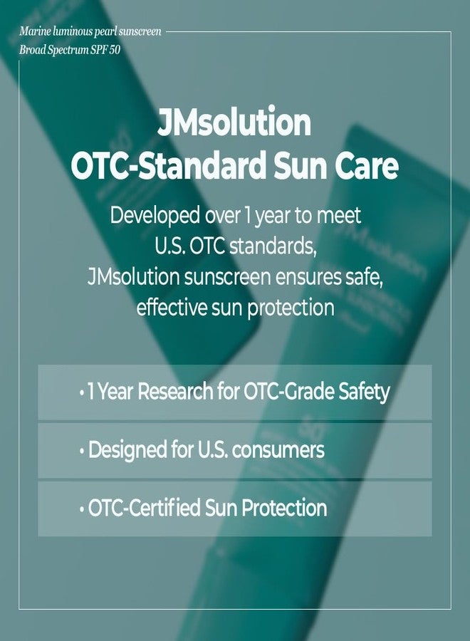 JMsolution واقي شمس JMsolution مارين لومي نوس بيرل SPF50 حماية واسعة الطيف من الأشعة فوق البنفسجية، مرطب وخفيف الوزن، بدون أثر أبيض، 1.69 أونصة سائلة - Image 5
