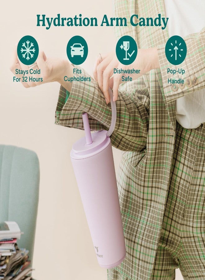 ريديوس كوب REDUCE Halo سعة 32 أونصة معزول بتفريغ الهواء من الفولاذ المقاوم للصدأ - كوب سفر مقاوم للانسكاب مع غطاء بمقبض قلاب - يحافظ على برودة المشروبات لمدة 32 ساعة - آمن للاستخدام في غسالة الأطباق - مناسب لحاملات الأكواب - أزرق أواهو - Image 3