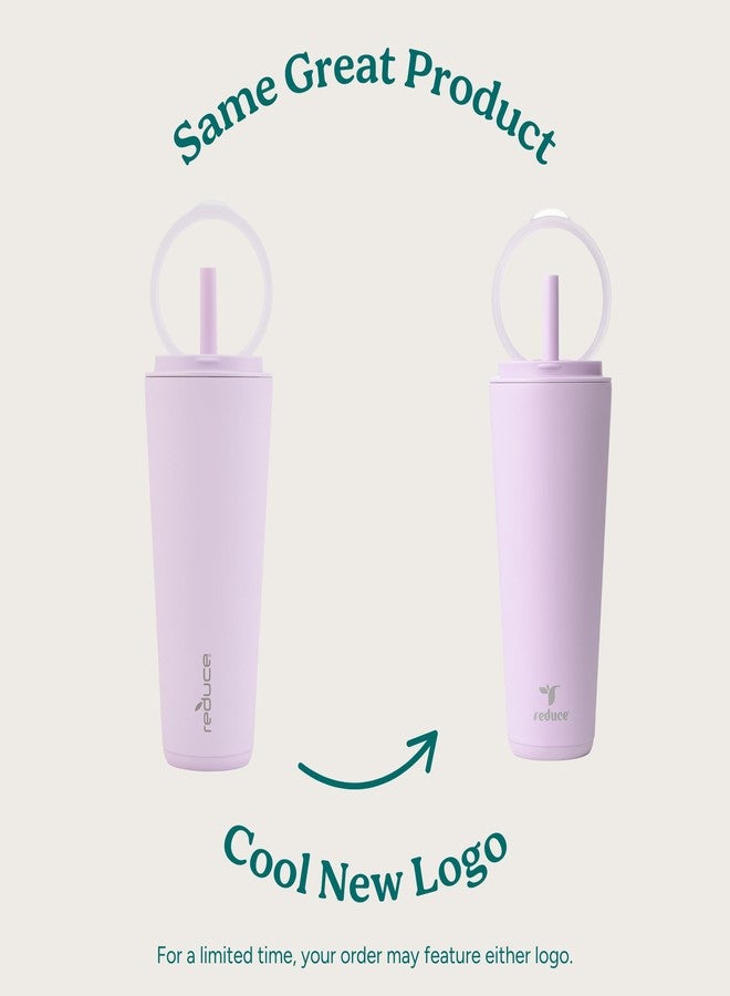 ريديوس كوب REDUCE Halo سعة 32 أونصة معزول بتفريغ الهواء من الفولاذ المقاوم للصدأ - كوب سفر مقاوم للانسكاب مع غطاء بمقبض قلاب - يحافظ على برودة المشروبات لمدة 32 ساعة - آمن للاستخدام في غسالة الأطباق - مناسب لحاملات الأكواب - أزرق أواهو - Image 2