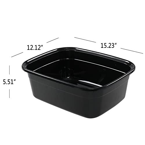 Eagrye 4-Pack 14 Quart Plastic Dish Pan Wash Basin - Image 2
