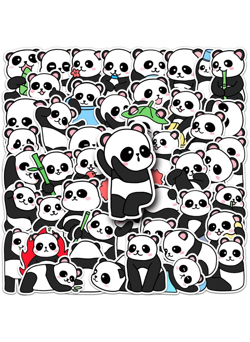 ORAINBOW 50pcs Panda Stickers Vinyl Waterproof Sun-proof Animal Stickers Aesthetic Laptop Decal for Kids Teen Adult Water Bottle Lunch Box Travel Case Skateboard Computer - Image 1
