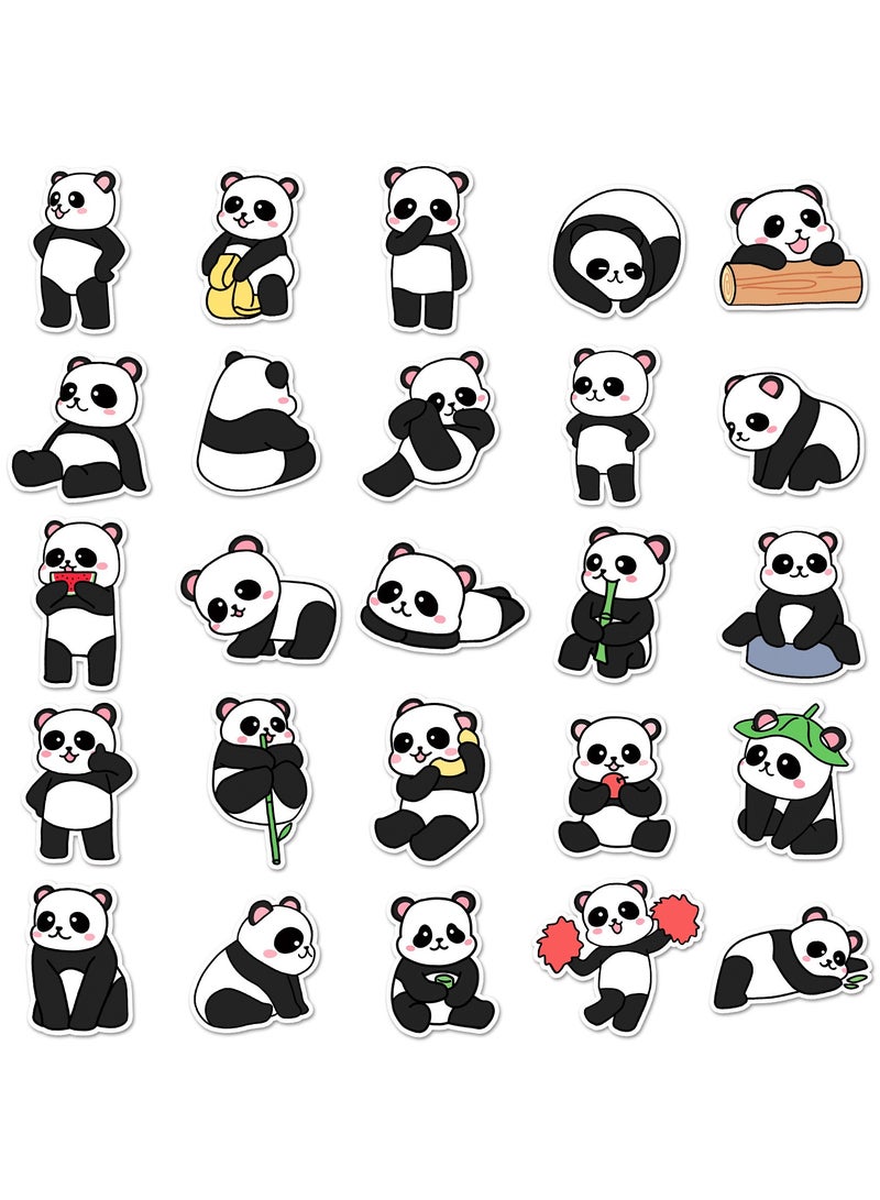 ORAINBOW 50pcs Panda Stickers Vinyl Waterproof Sun-proof Animal Stickers Aesthetic Laptop Decal for Kids Teen Adult Water Bottle Lunch Box Travel Case Skateboard Computer - Image 4