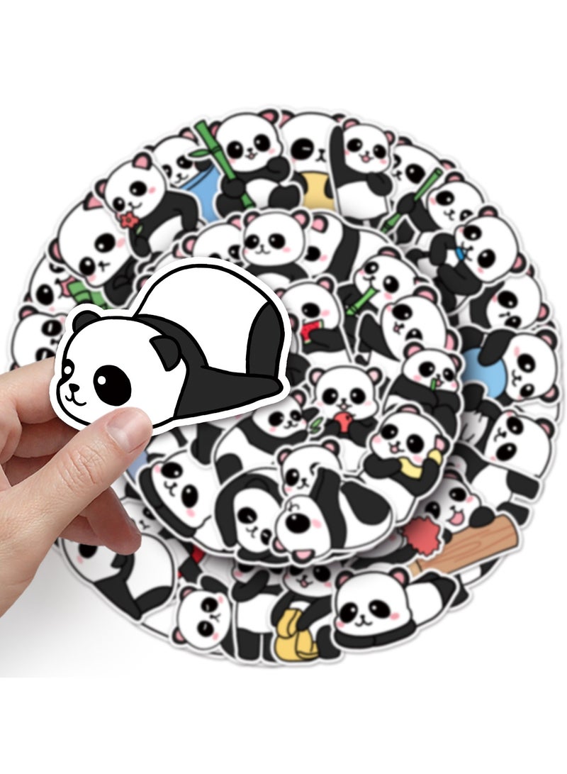 ORAINBOW 50pcs Panda Stickers Vinyl Waterproof Sun-proof Animal Stickers Aesthetic Laptop Decal for Kids Teen Adult Water Bottle Lunch Box Travel Case Skateboard Computer - Image 5