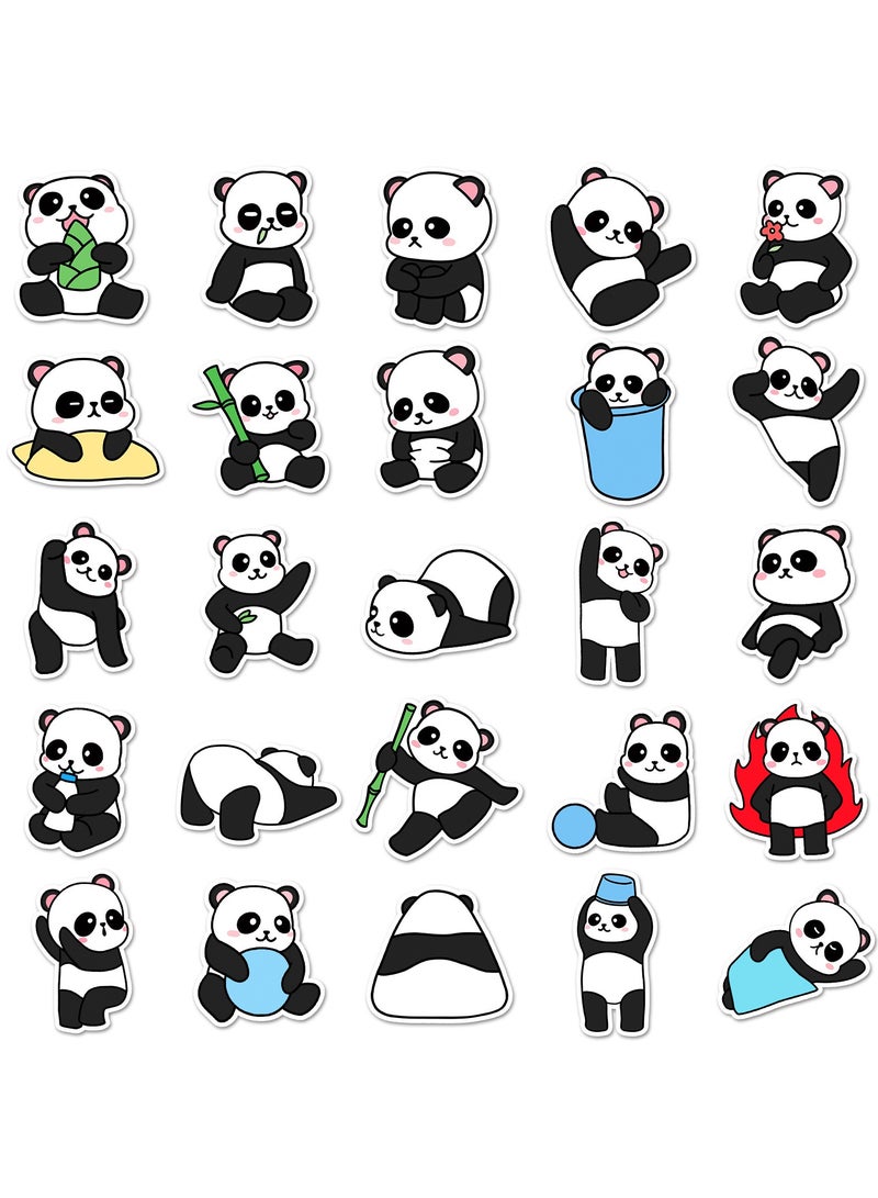 ORAINBOW 50pcs Panda Stickers Vinyl Waterproof Sun-proof Animal Stickers Aesthetic Laptop Decal for Kids Teen Adult Water Bottle Lunch Box Travel Case Skateboard Computer - Image 3