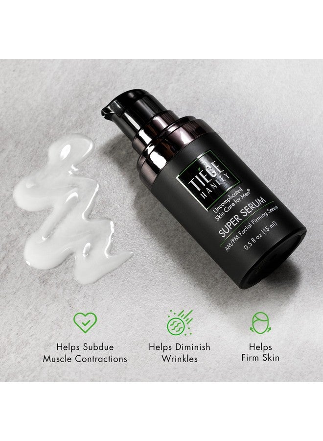 Tiege Hanley Anti-Aging Face Serum, SUPER SERUM (1-Pack) - Skin Tightening Facial Serum for Men - Mens Serum For Face with Sodium Hyaluronate & Retinyl Palmitate for Smoother & Tighter Skin, 0.5 Fl Oz - Image 4