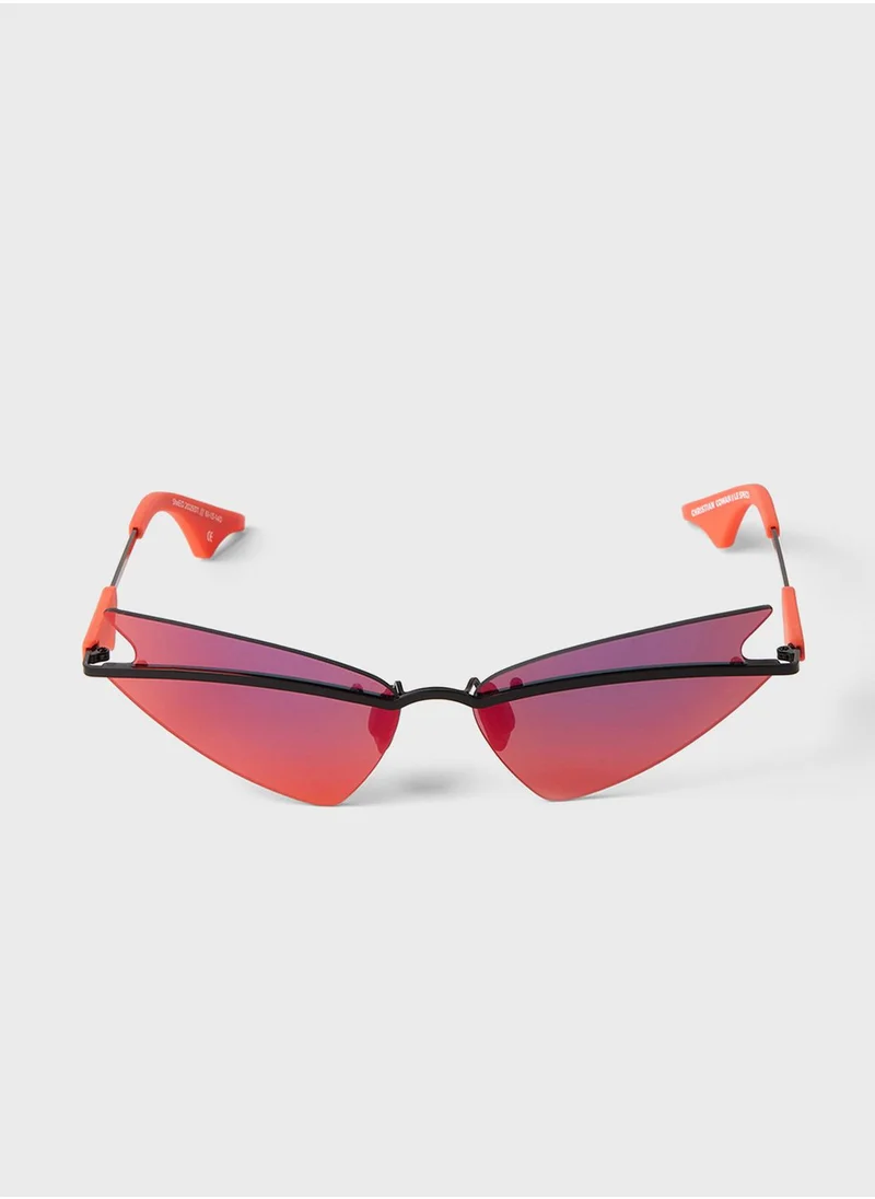 Le Specs Sheeo Asymmetrical Sunglasses