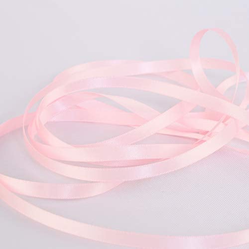 Ribbonitlux 1/4" Wide Double Face Satin Ribbon 25 Yards (117-Light Pink）, Set for Gift Wrapping, Party Decor, Sewing Applications, Wedding and Craft - Image 3