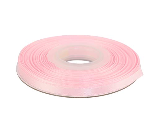 Ribbonitlux 1/4" Wide Double Face Satin Ribbon 25 Yards (117-Light Pink）, Set for Gift Wrapping, Party Decor, Sewing Applications, Wedding and Craft - Image 1