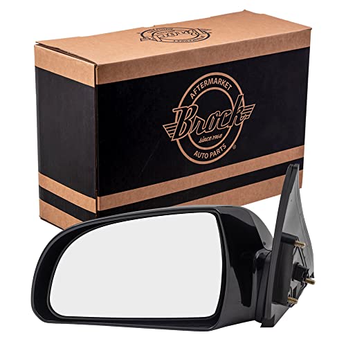 Brock Aftermarket Replacement Driver Left Power Mirror Paint to Match Black With Heat Compatible With 2006-2010 Hyundai Sonata - Image 1